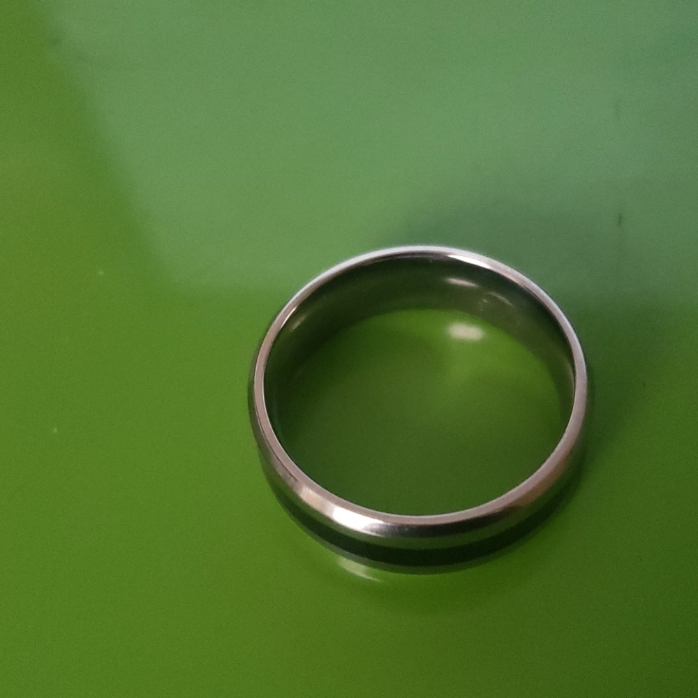 Mens titanium wedding band